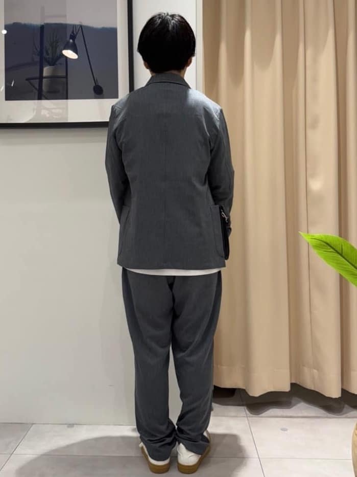 はさんの「THE SHOP TK｜スムースファイバーリラックスジャケット 【セットアップ可／UVカット／イージーケア／洗濯機OK】」を使ったコーディネート