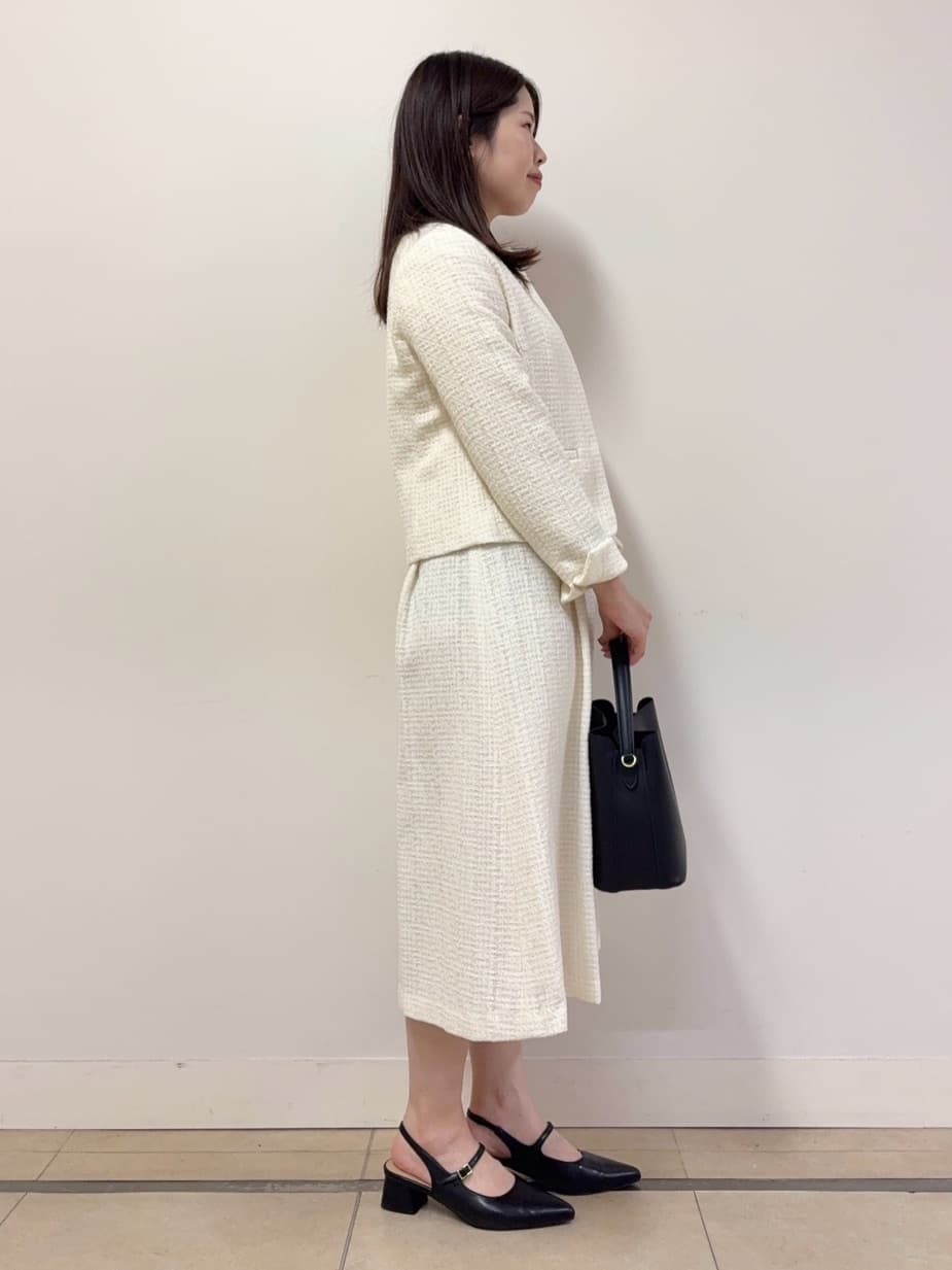 asamiさんの「UNTITLED｜【セットアップ可能/きれいめ】ツイードワンピース」を使ったコーディネート