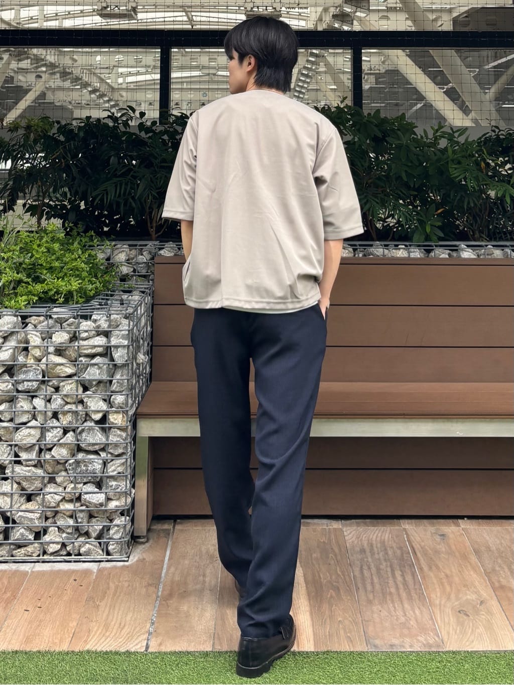 うらしーさんの「THE SHOP TK｜五分袖カーディガン+半袖Tシャツセットアイテム 洗濯機OK」を使ったコーディネート