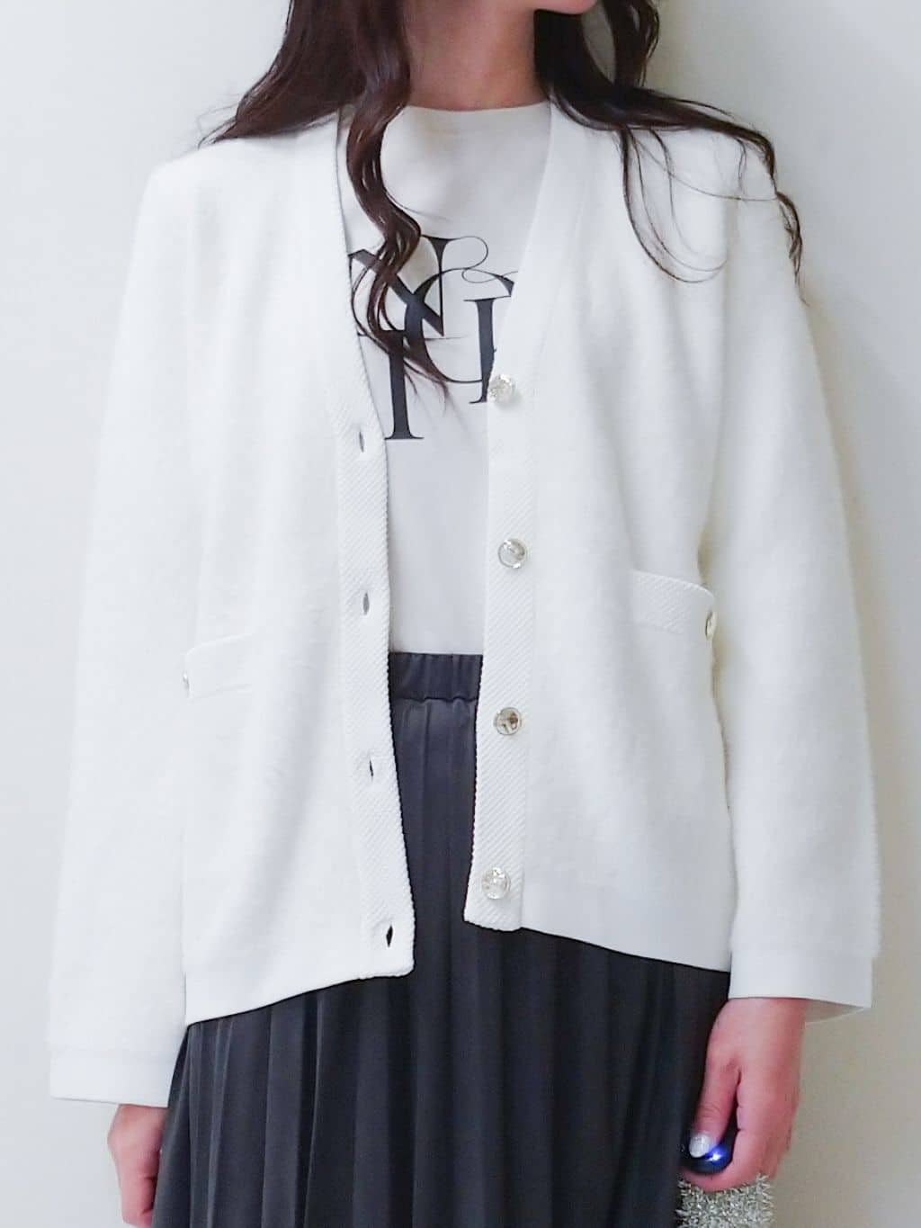 yuriさんの「OPAQUE.CLIP｜ロングロゴTシャツ【洗濯機OK】」を使ったコーディネート