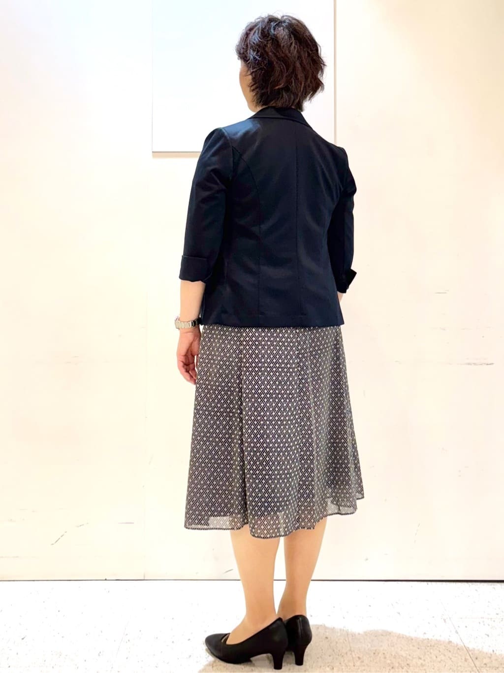 ヤスコさんの「Reflect｜【マシンウォッシュ可／セットアップ可】コツキ柄プリントブラウス」を使ったコーディネート