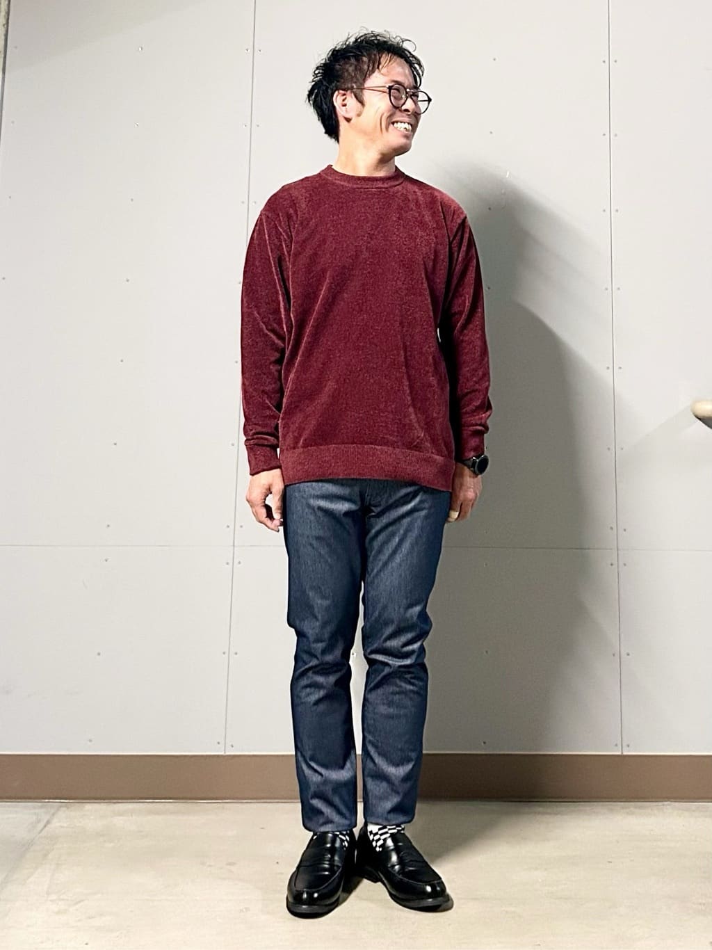 KENJI Iさんの「THE SHOP TK｜ツイードライクジャージジャケット【セットアップ可／洗濯機OK】」を使ったコーディネート