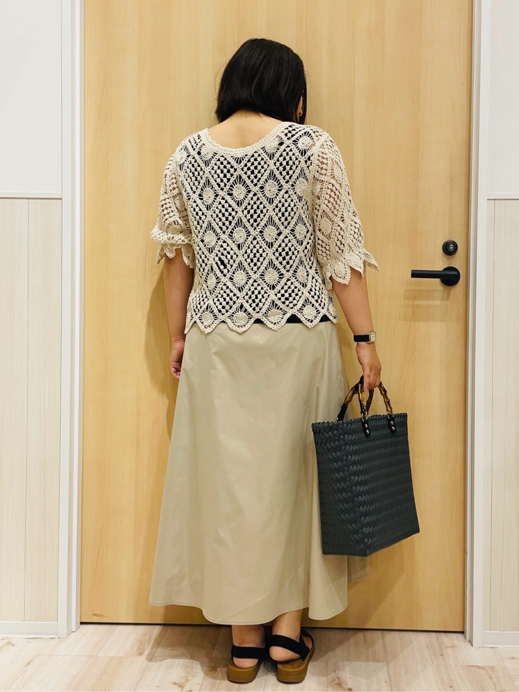 すーさんの「SHOO･LA･RUE｜【2WAY】大人のほんのり甘いスタイルに クロシェレースカーディガン」を使ったコーディネート
