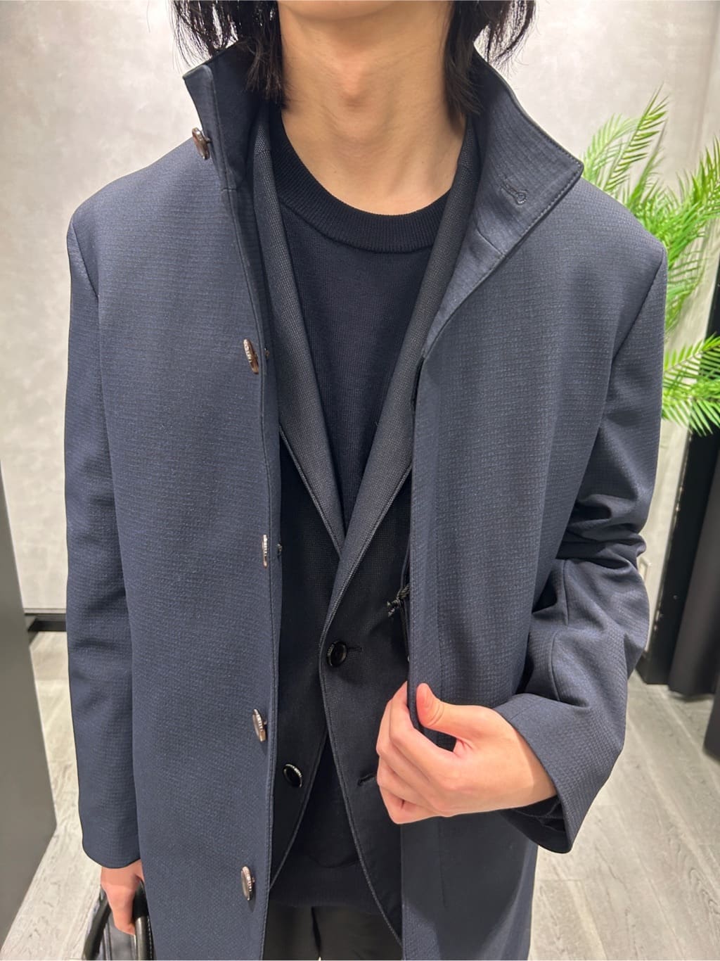 ruiさんの「TAKEO KIKUCHI｜【ダウンライナー付き】ドビースタンドカラーコート」を使ったコーディネート