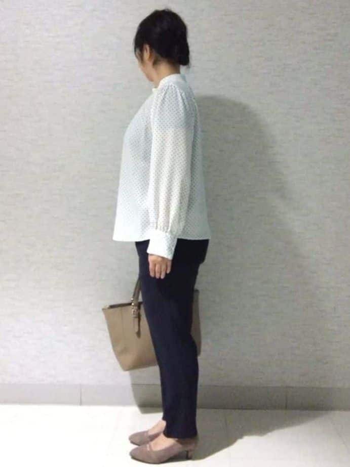 sakoさんの「Reflect｜【SS-4Lサイズ／通勤／セットアップ可】ノーカラージャケット」を使ったコーディネート