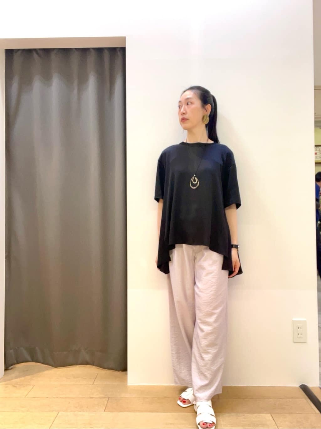 yukoさんの「INDIVI｜【バックシャン】デザインTブラウス」を使ったコーディネート