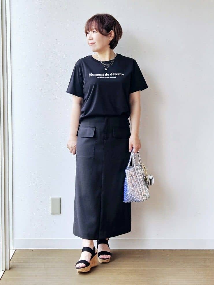 やじまさんの「UNTITLED｜【ステンレス】レイヤードチェーンネックレス」を使ったコーディネート