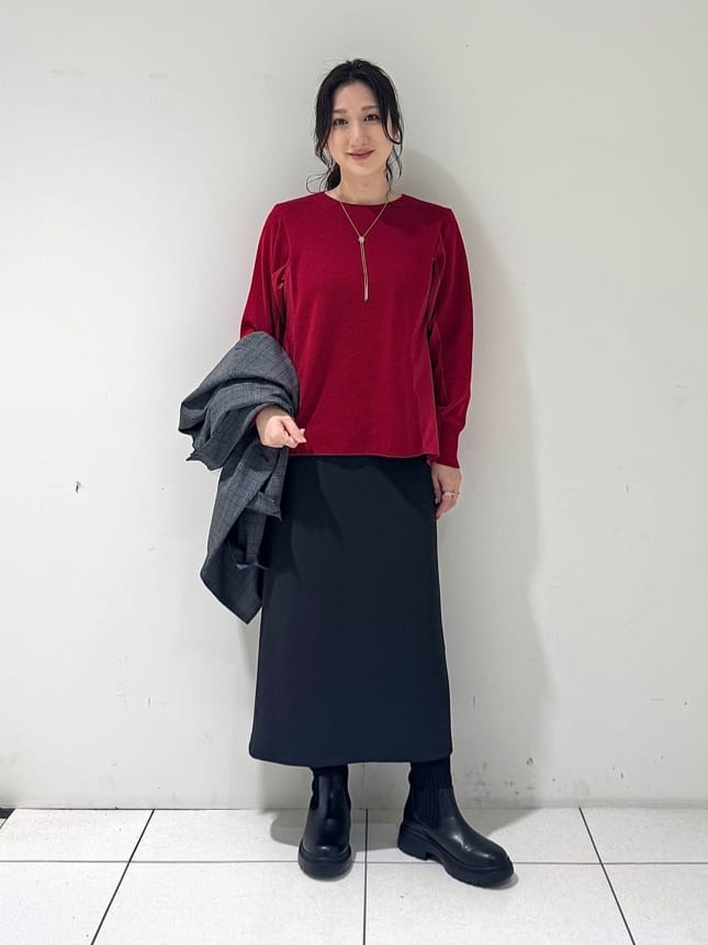 そんさんの「INDIVI｜【洗える／オンオフ】チェック柄ダブルジャケット」を使ったコーディネート