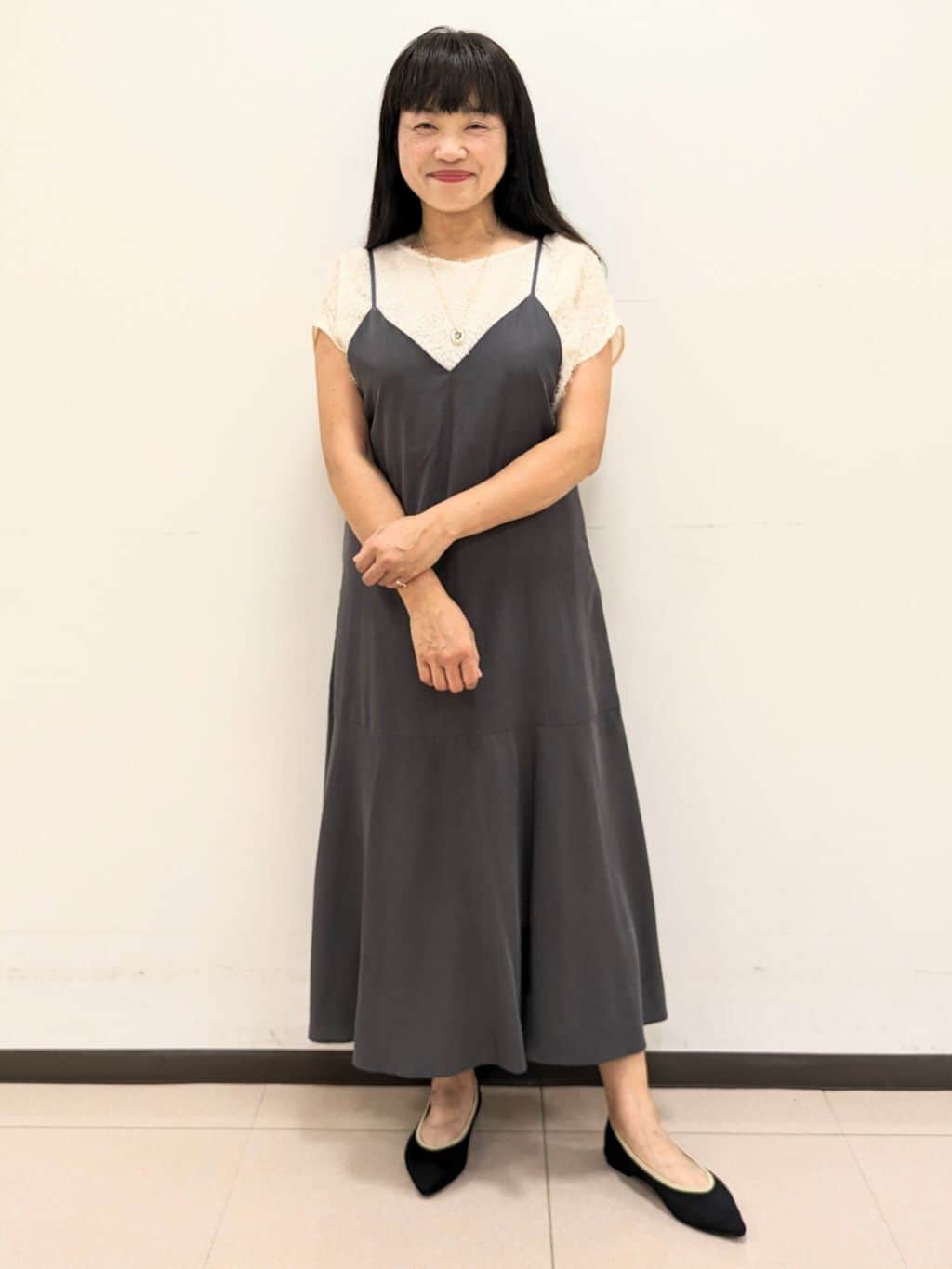 ともさんの「UNTITLED｜【セットアップ可/洗える】フェザーフレンチスリーブブラウス」を使ったコーディネート