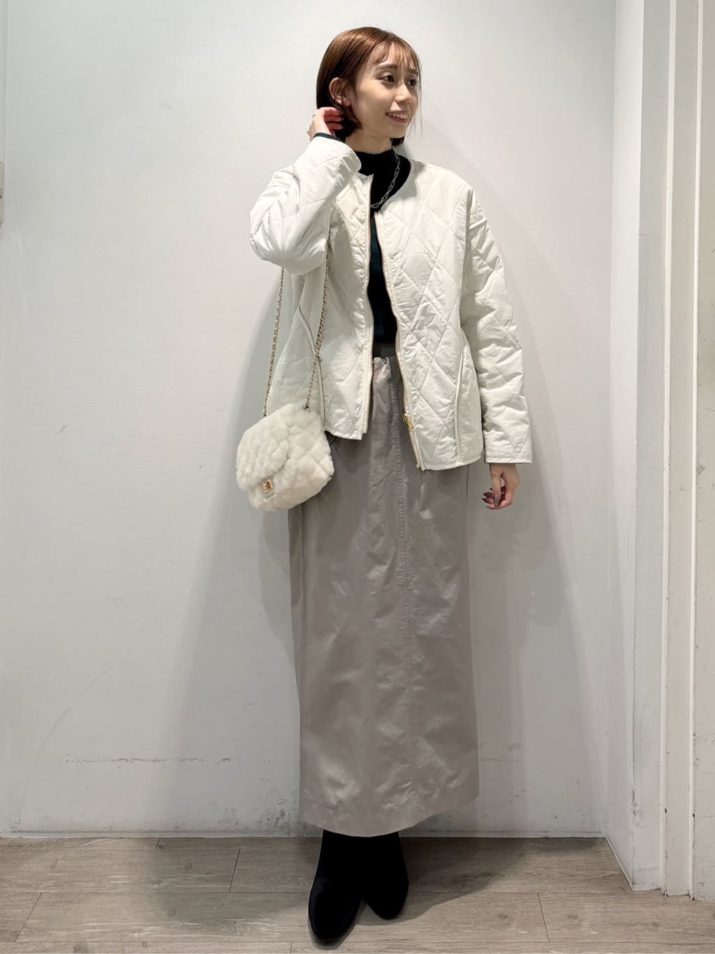 ぶまりんさんの「OPAQUE.CLIP｜ハイネックリブニット【洗濯機OK】」を使ったコーディネート