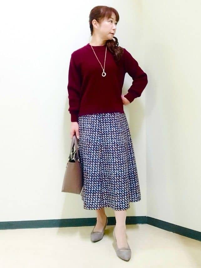 花さんの「Reflect｜【SS-4Lサイズ／衿が顔に当たらない◎】スタンドネックミドルコート」を使ったコーディネート
