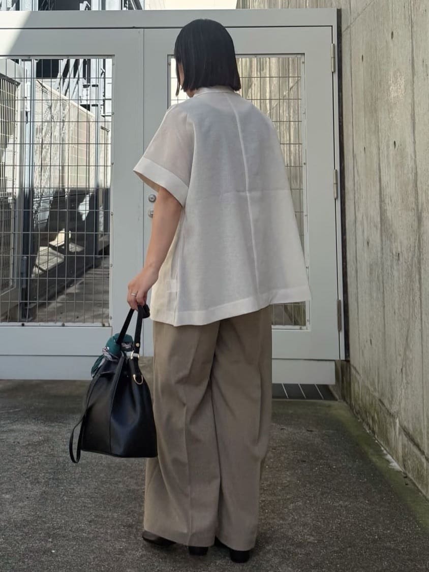 chさんの「THE SHOP TK｜半袖シアージャケット【洗える】」を使ったコーディネート