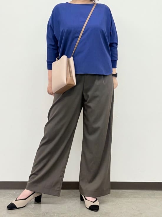 haruさんの「SHOO･LA･RUE｜【着丈選べる/S-LL】触れる度ひんやり ゆるきれい イージーワイドパンツ」を使ったコーディネート