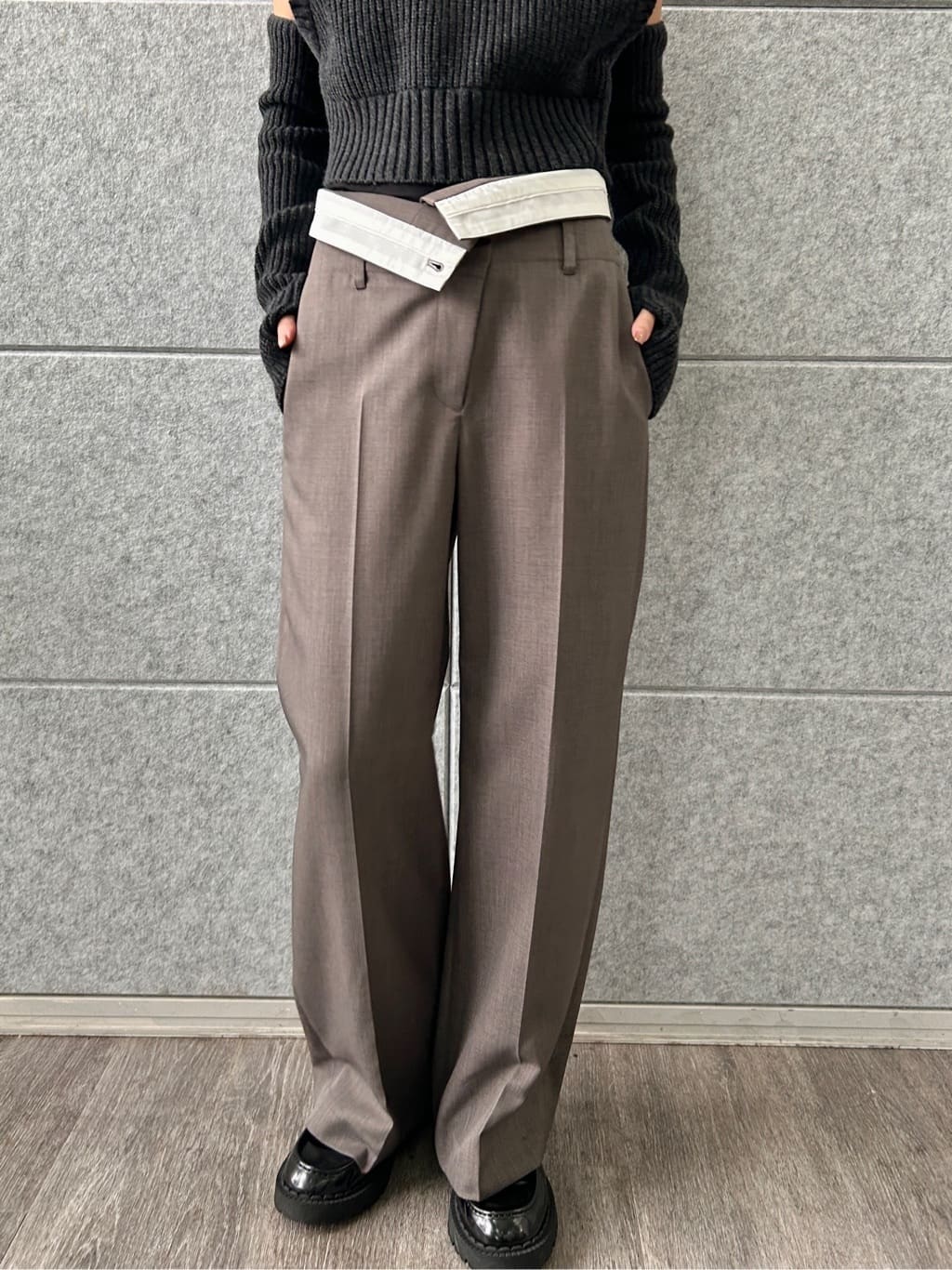 harunaさんの「CODE A｜dual form vest knit」を使ったコーディネート