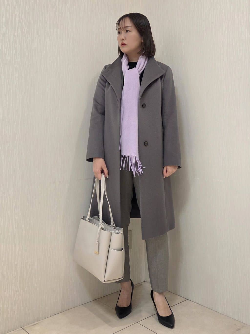 naokoさんの「UNTITLED｜【きれいめ/スタイリッシュ】2WAYスタンドカラーロングコート」を使ったコーディネート