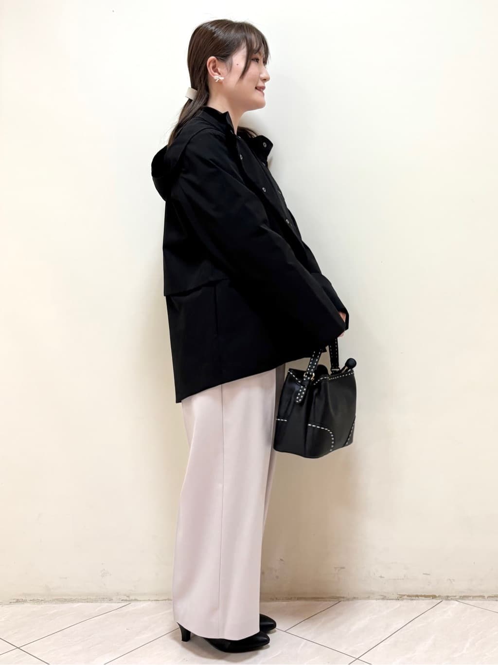 mikiさんの「Reflect｜【選べる8色／スカートにもパンツにも◎】ウール混ボートネックニット」を使ったコーディネート