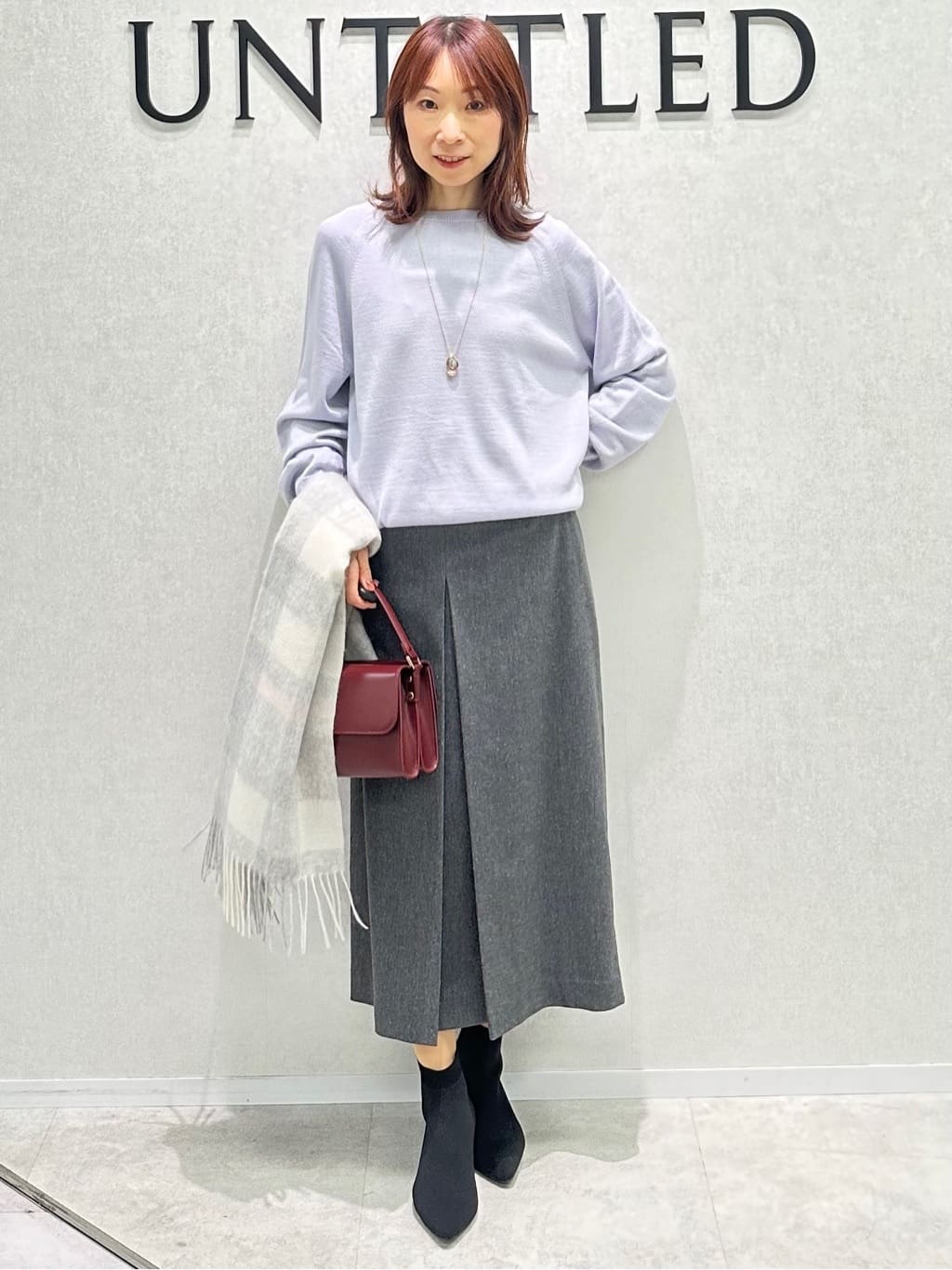 Miwaさんの「UNTITLED｜【8色展開／コンパクト丈】レーヨン混 コクーンニット」を使ったコーディネート