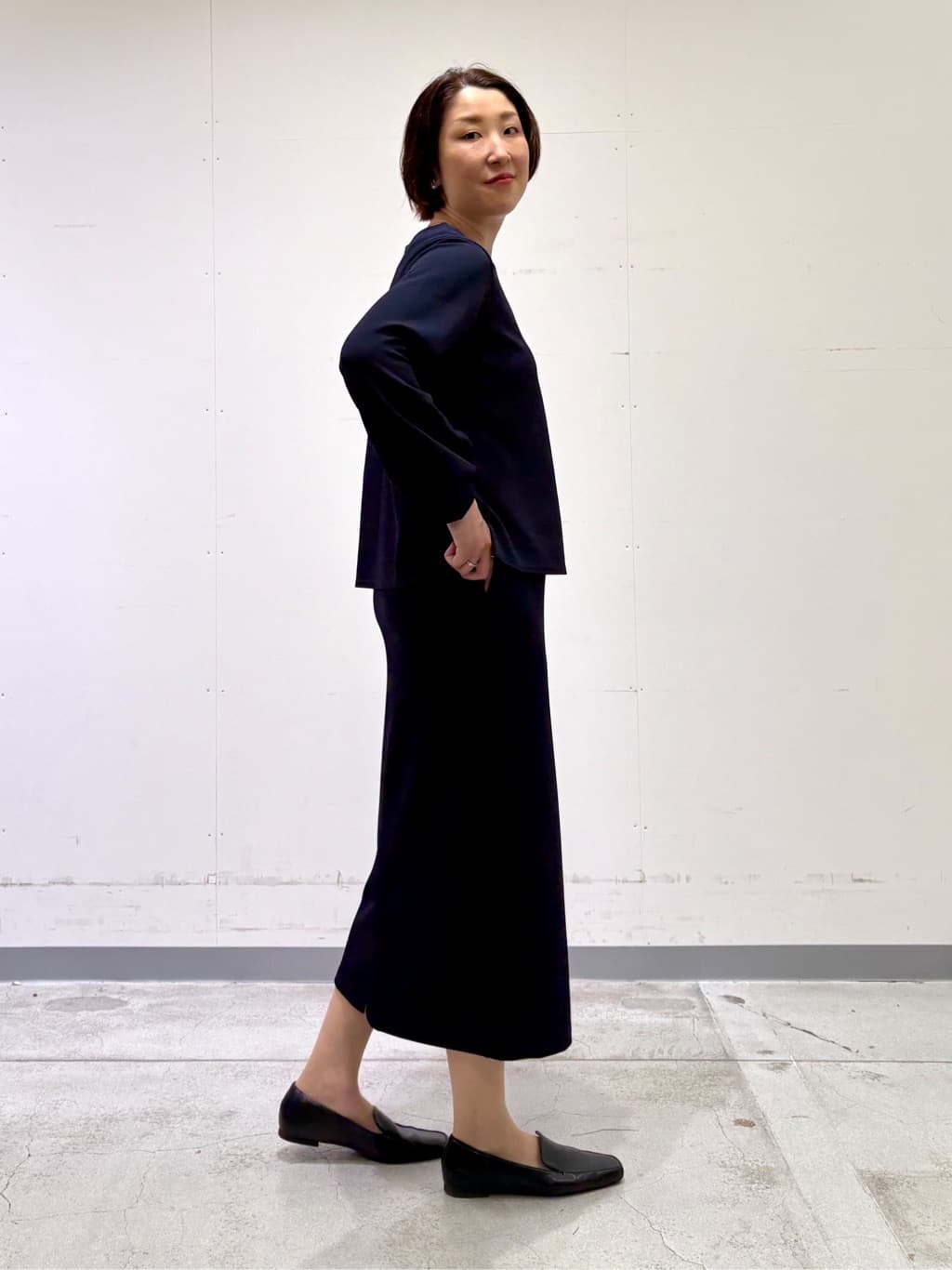 yuriさんの「INDIVI｜【SETUP可能／袖コンシャス】ダンボールジャージトップス」を使ったコーディネート