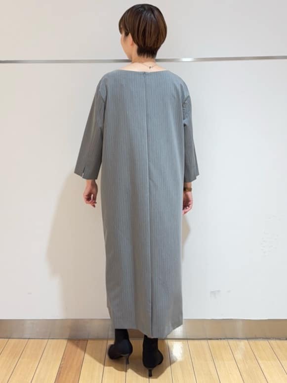 あやさんの「UNTITLED｜【洗える/ストレッチ性】スーツライク ストライプワンピース」を使ったコーディネート