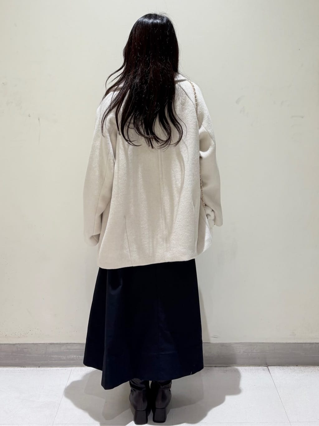 きみさんの「OPAQUE.CLIP｜カシミヤブレンドウールミドルピーコート」を使ったコーディネート