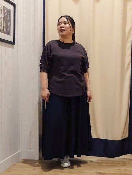 Haraさんの「Dessin｜【360度可愛い/前後2WAY/洗える】ライトコットンヘンリーカットソー」を使ったコーディネート