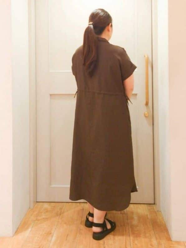 ななこさんの「SHOO･LA･RUE｜◆大人のカジュアルコーデに 私にフィットする ニットサンダル」を使ったコーディネート