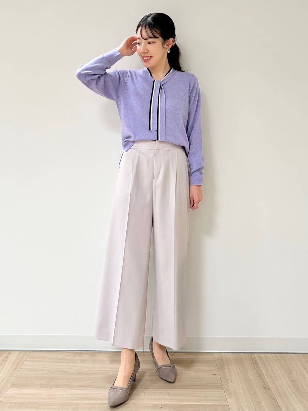 Momoさんの「Reflect｜【腰周りすっきり◎】ワイドクロップドパンツ」を使ったコーディネート