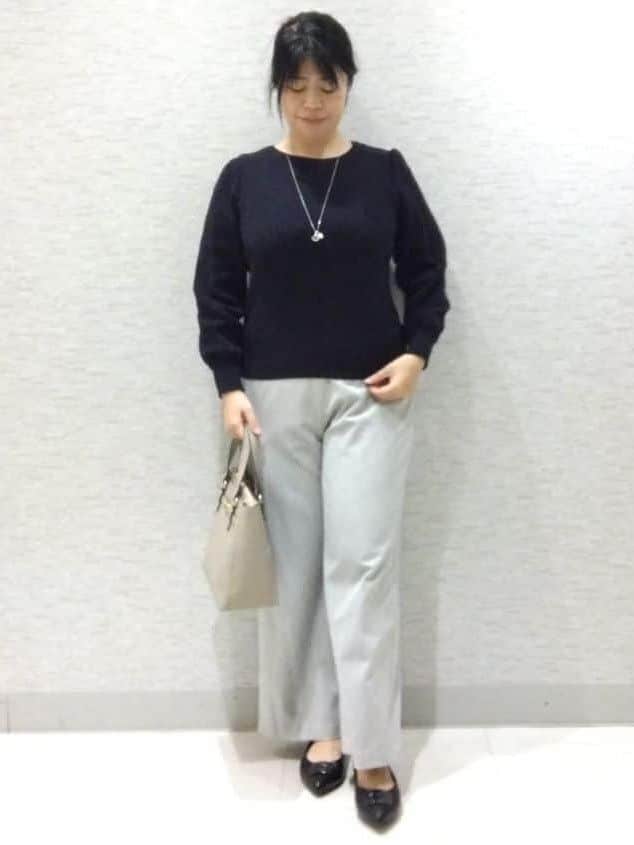 sakoさんの「Reflect｜【選べる8色／スカートにもパンツにも◎】ウール混ボートネックニット」を使ったコーディネート