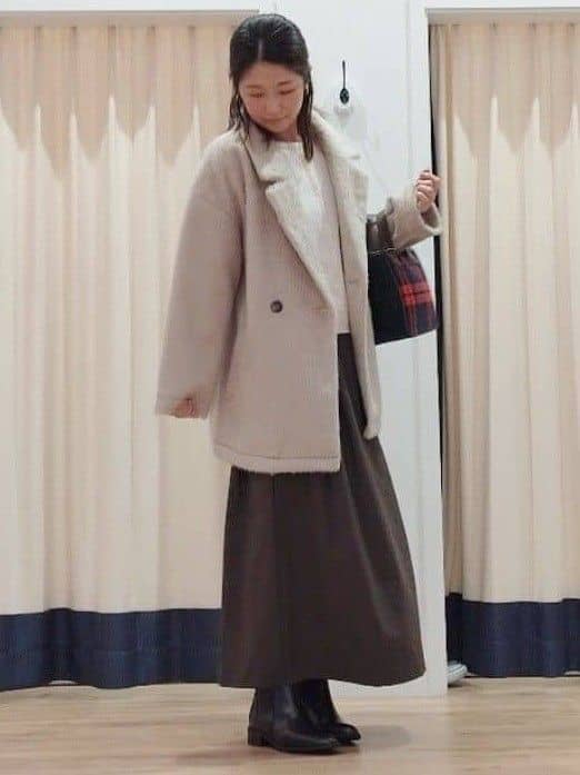 HIROさんの「Dessin｜シャギーコート」を使ったコーディネート