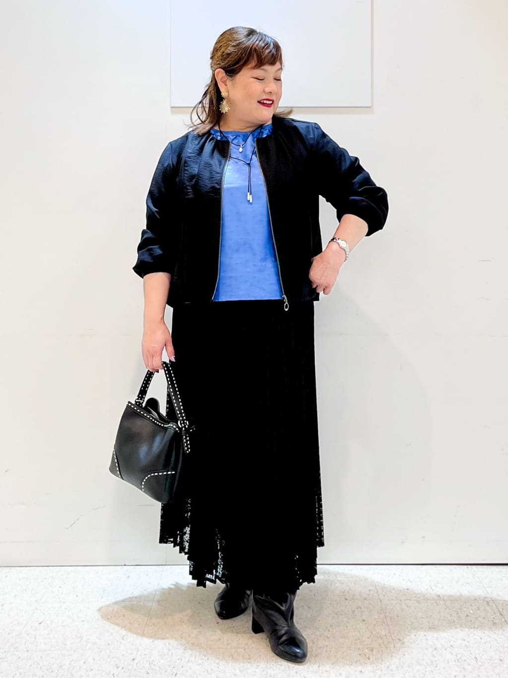 kimmyさんの「Reflect｜【ライトアウター／ゆったり羽織れる／気軽な羽織りに◎】ライトブルゾン」を使ったコーディネート