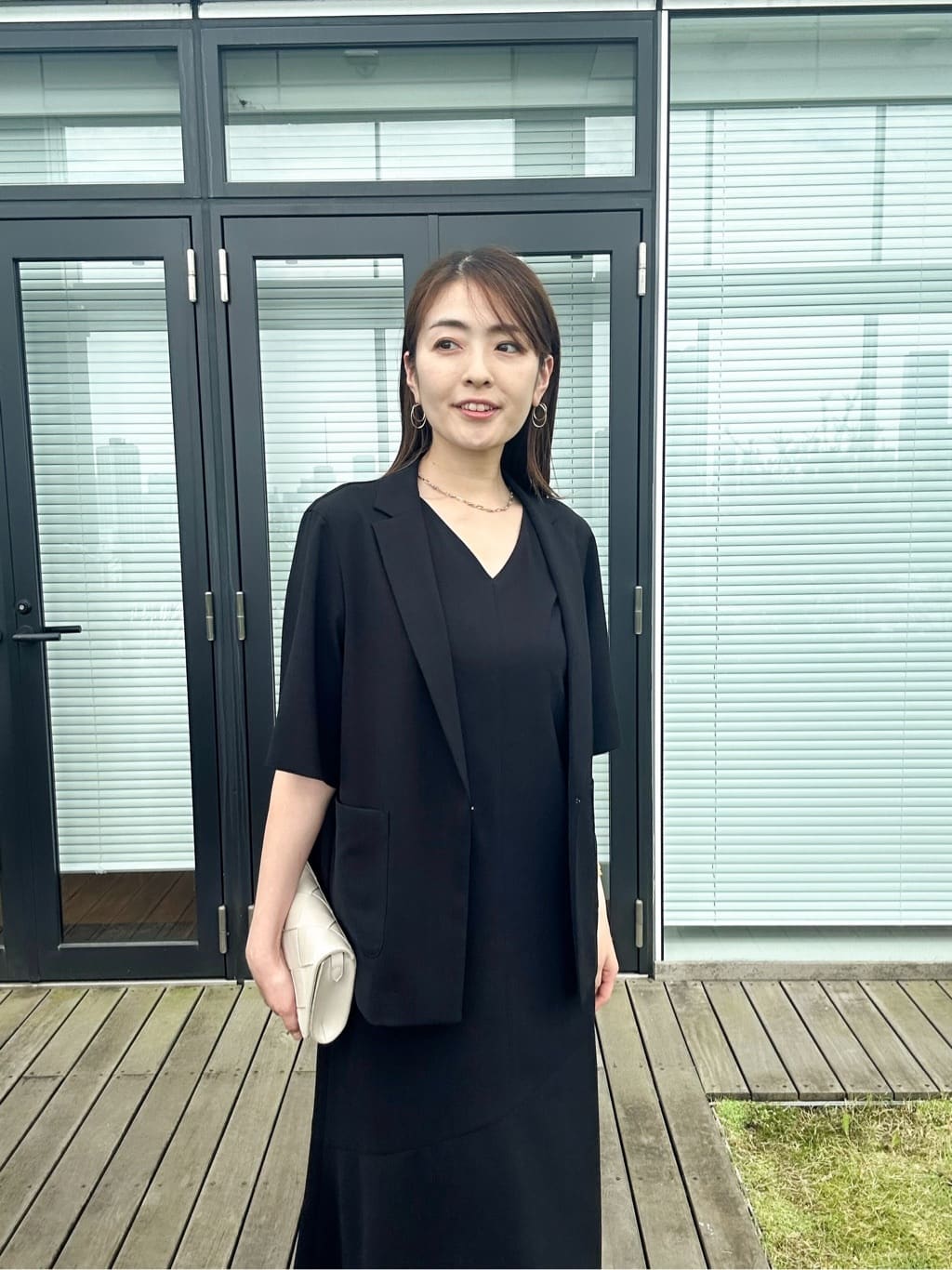 hayaseさんの「COUP DE CHANCE｜【手洗い可／日本製】五分袖ジャケット」を使ったコーディネート