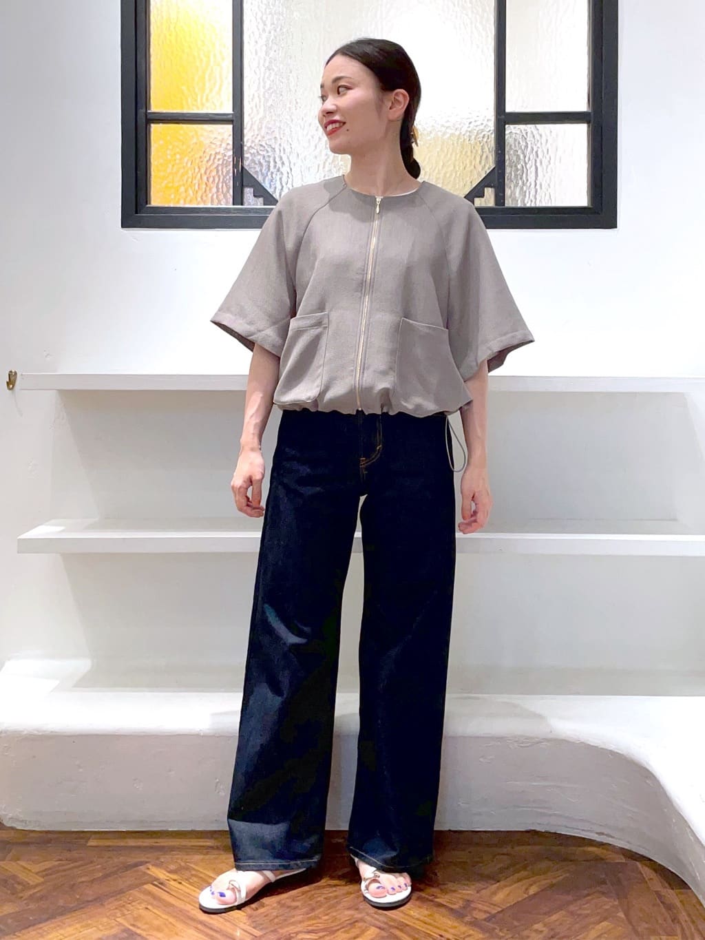 あんりさんの「grove｜【Lee&times;grove別注】WIDE DENIM PANTS」を使ったコーディネート