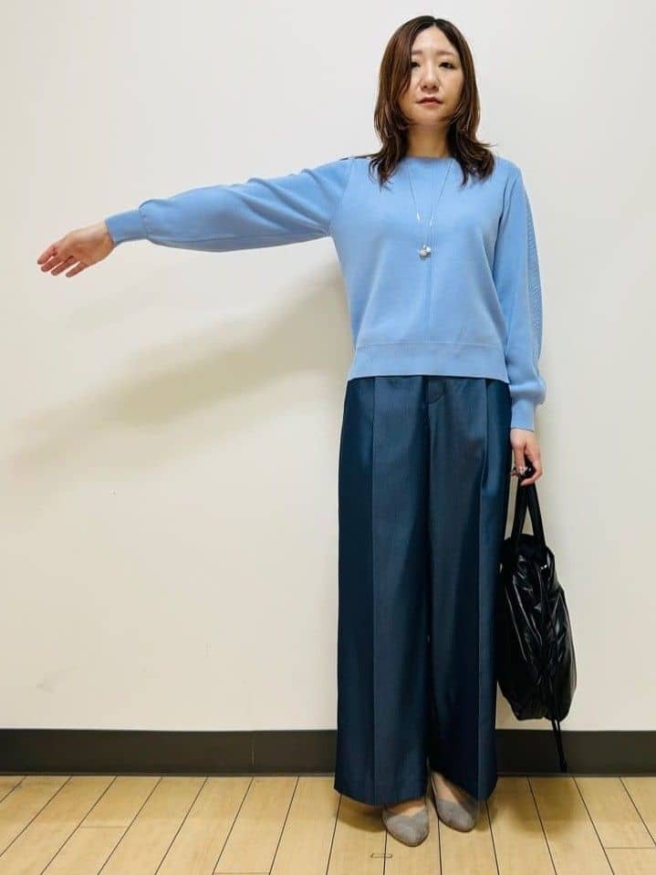 miiiさんの「Reflect｜【選べる6色／長く着られる◎】ボートネックニット」を使ったコーディネート