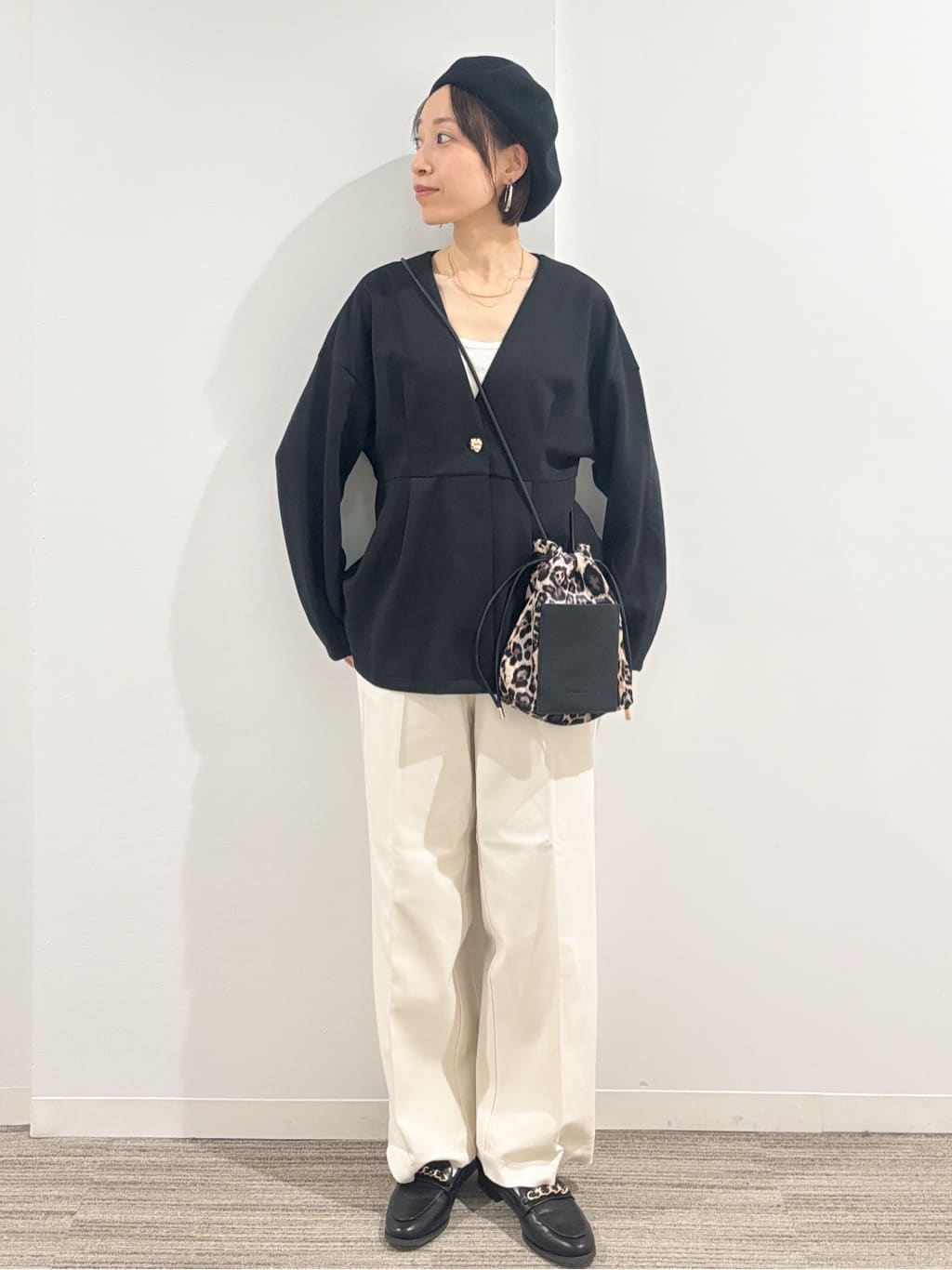 kumiさんの「OPAQUE.CLIP｜【2SET】チェーンバー2連ネックレス」を使ったコーディネート