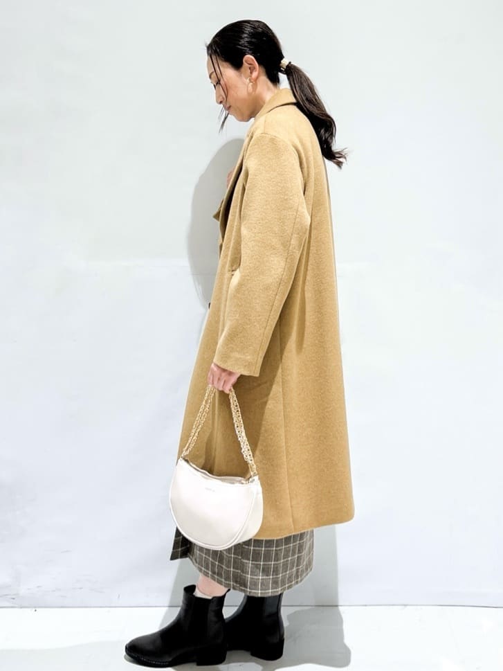 NAOさんの「OPAQUE.CLIP｜カシミヤブレンドウールチェスターコート」を使ったコーディネート
