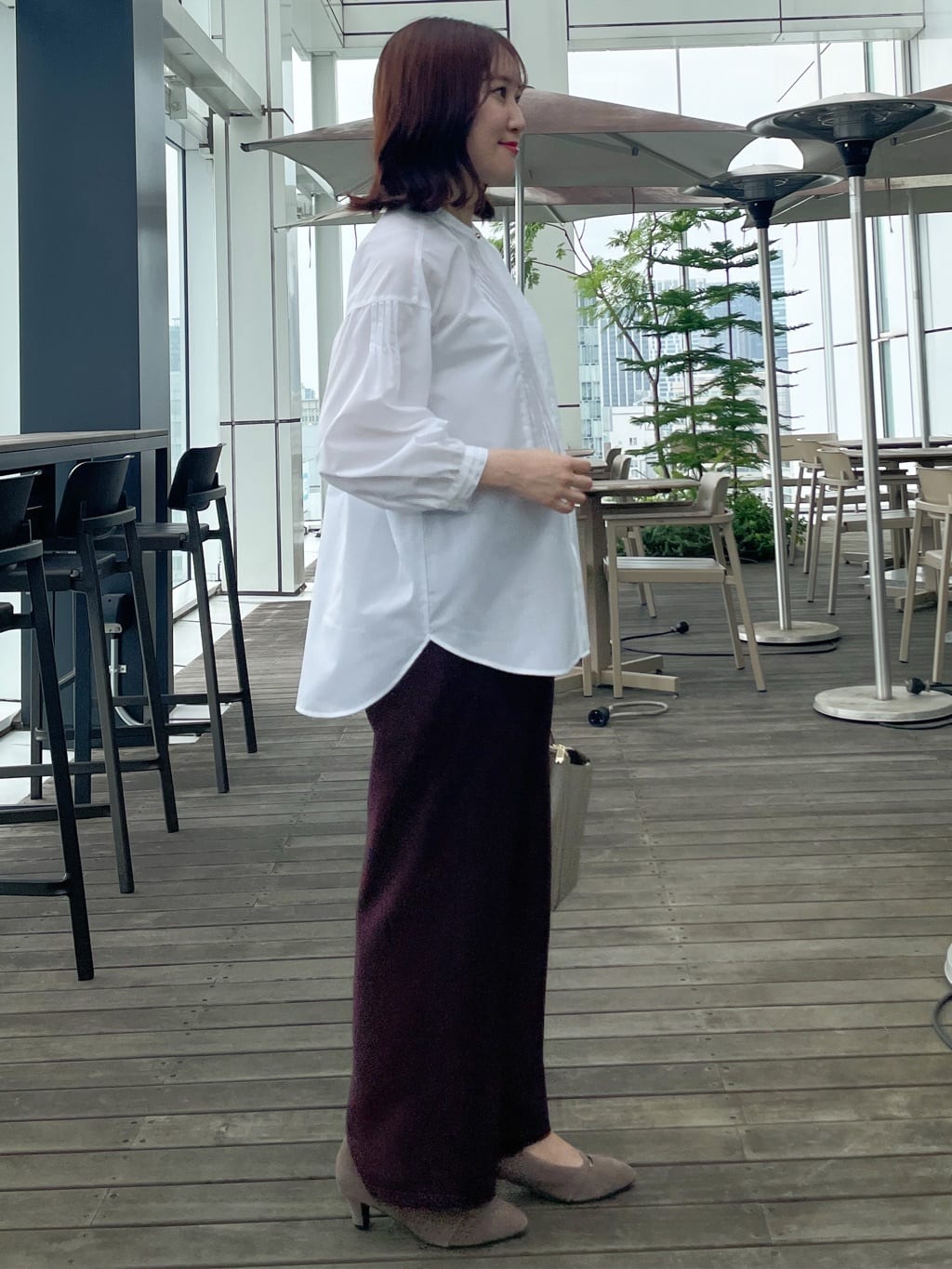 yukariさんの「Reflect｜【程よいゆとり感／体型カバー】ピンタックデザインシャンブレーブラウス」を使ったコーディネート