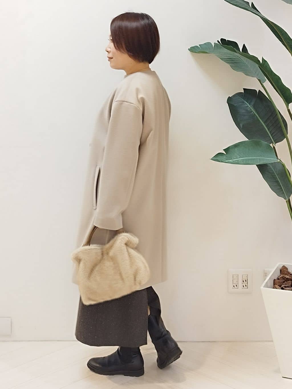 s u g iさんの「UNTITLED｜【洗える】モックネックミラノリブニット」を使ったコーディネート