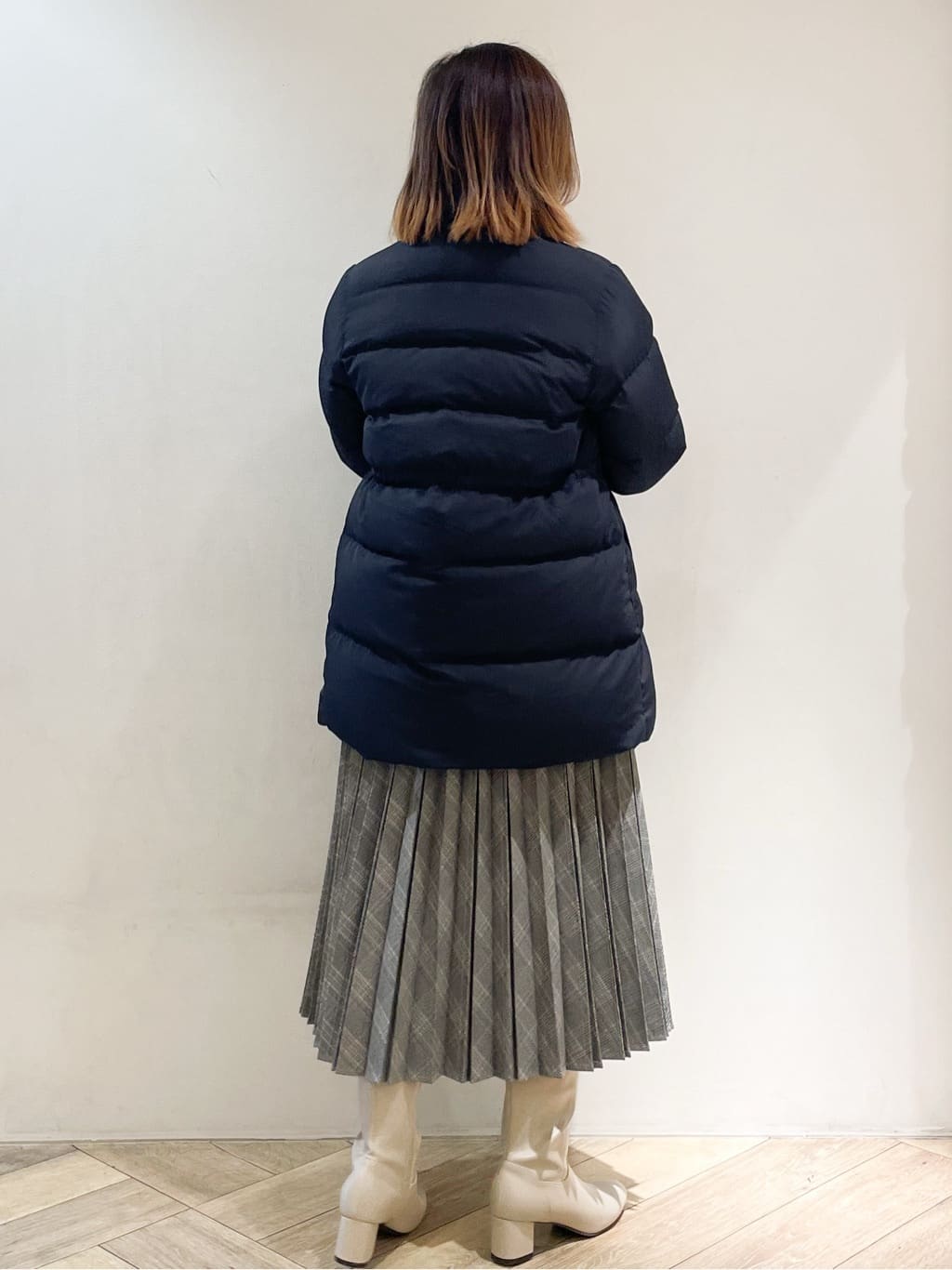 makiさんの「index｜KAWADAダウンドロストミドルコート【撥水／洗濯機OK／2WAY／静電気防止裏地】《XS～3L》」を使ったコーディネート