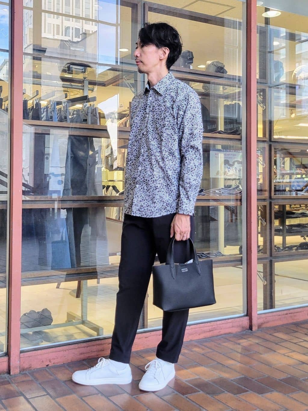 piroyaさんの「TAKEO KIKUCHI｜ストライプ小花 長袖シャツ」を使ったコーディネート