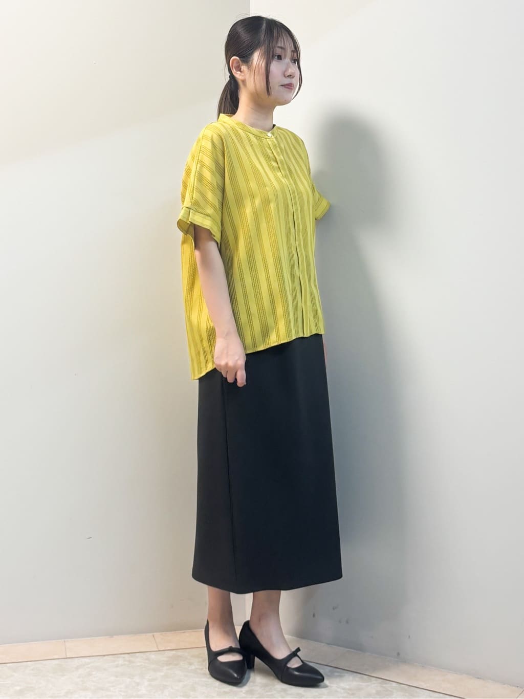 Sawaさんの「Reflect｜【洗える】ドビーストライプブラウス」を使ったコーディネート