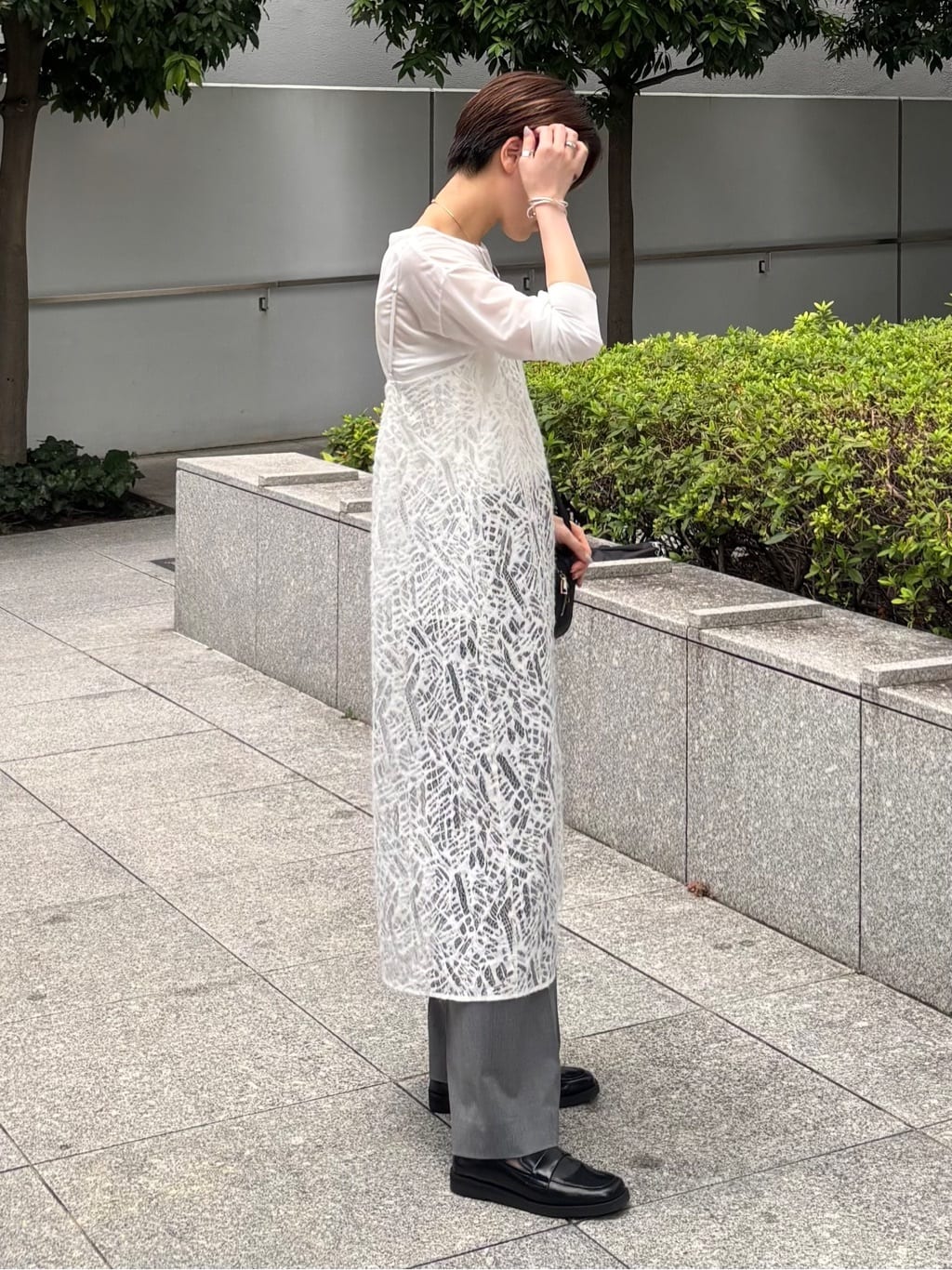 kanaeさんの「INDIVI｜【レイヤード◎】レースキャミドレス」を使ったコーディネート
