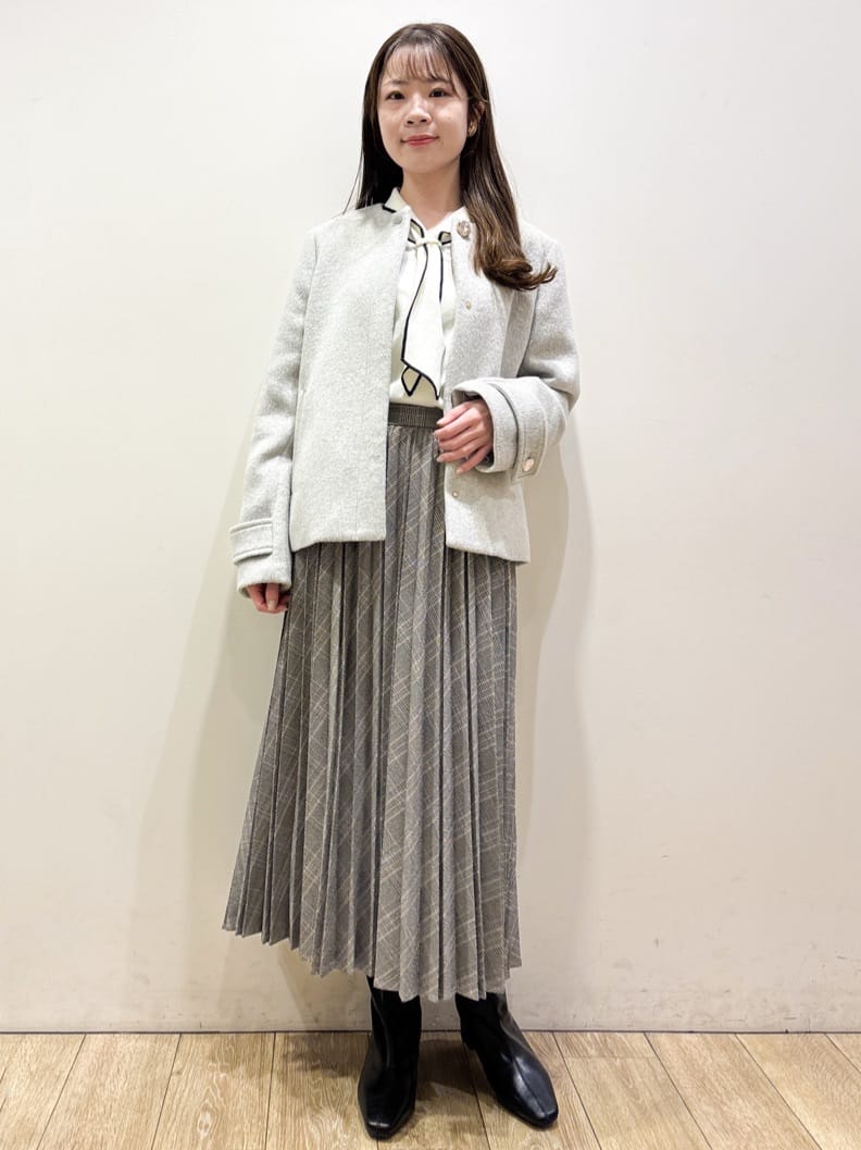 ayaさんの「index｜ノーカラーショートコート」を使ったコーディネート