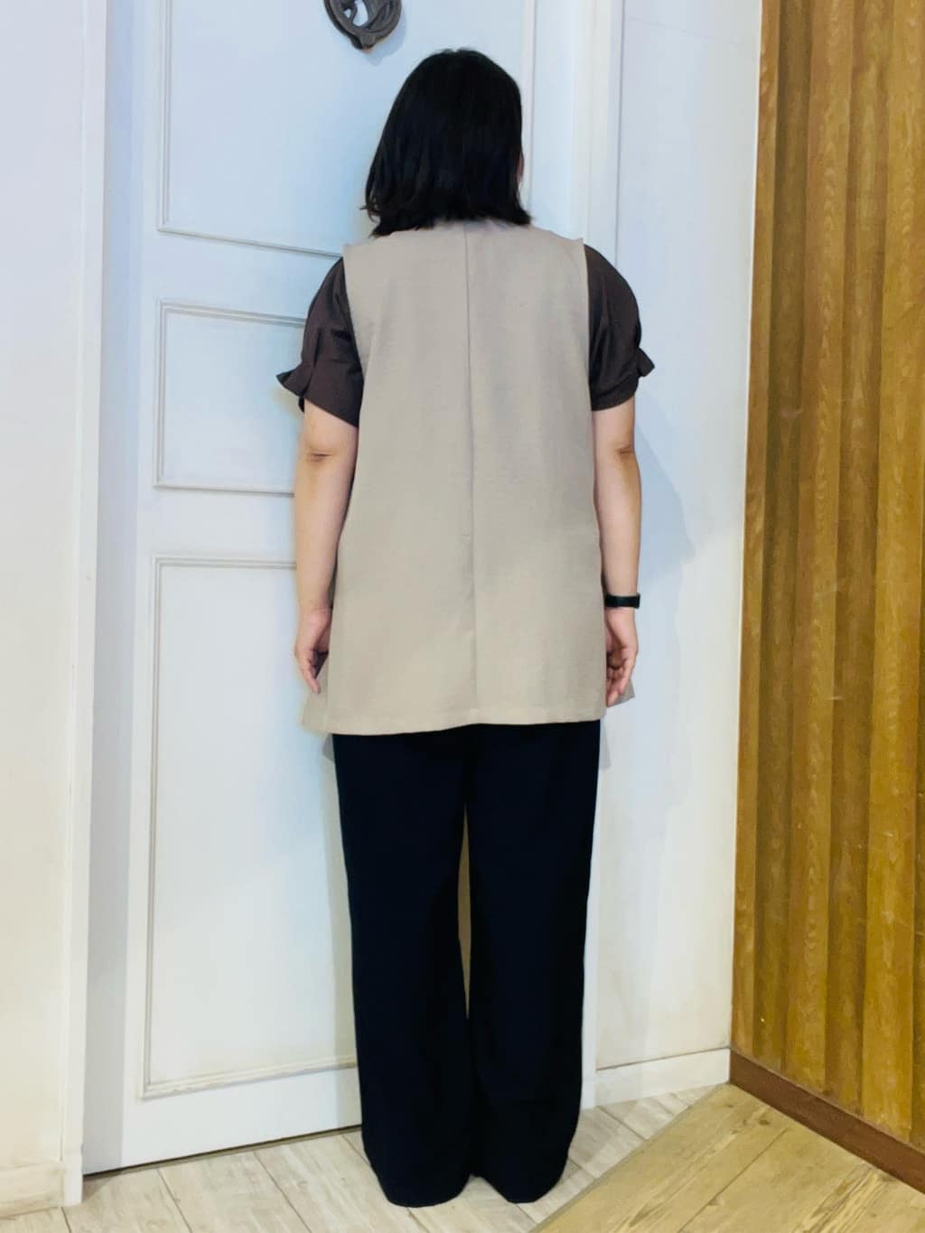 すーさんの「SHOO･LA･RUE｜【S-LL/UV/プチプラ】お袖タックで好印象 デザインTシャツ」を使ったコーディネート