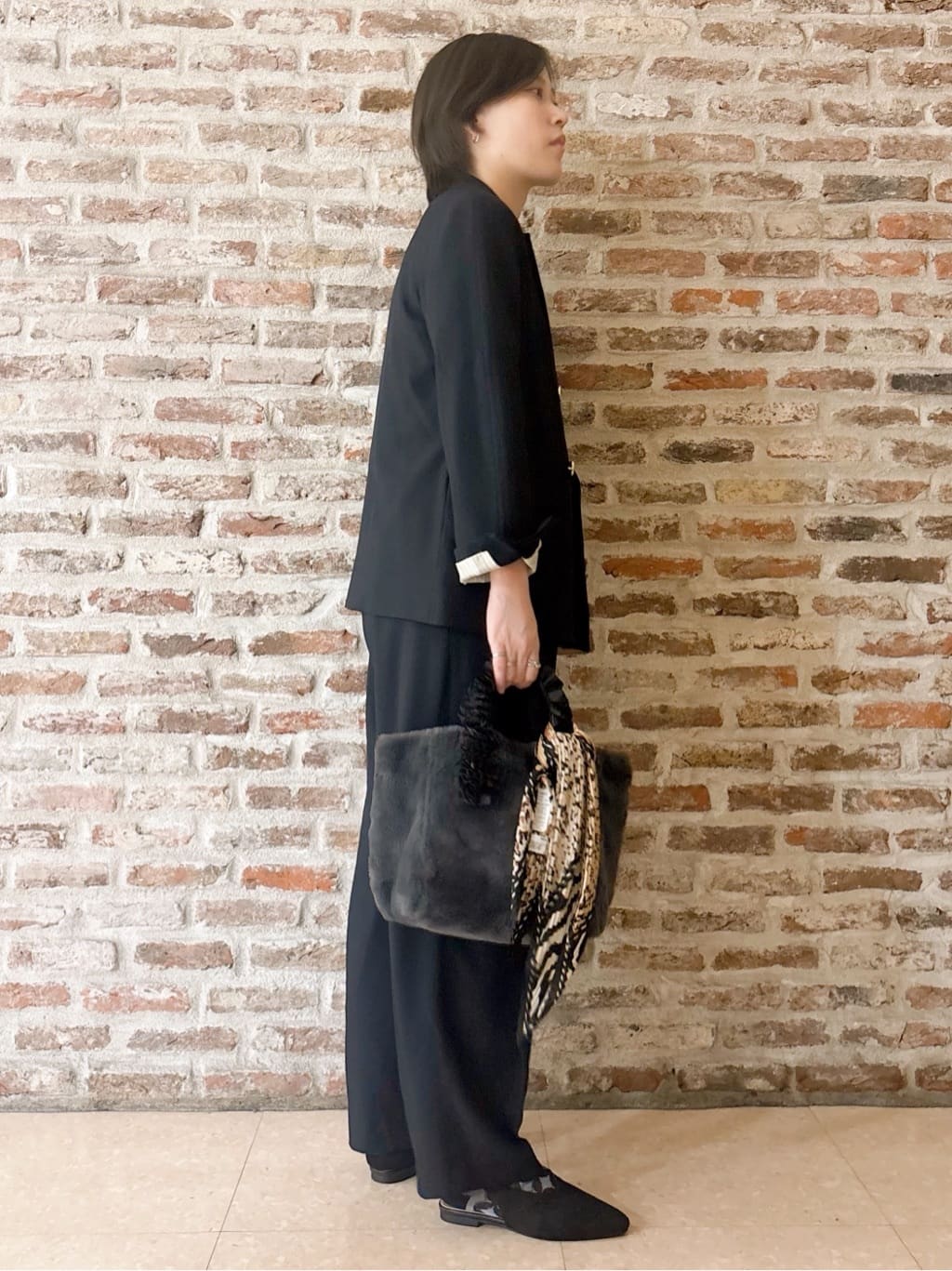 しばさんの「THE SHOP TK｜【今羽織るなら】ダブルブレストジャケット【セットアップ可/洗える】」を使ったコーディネート