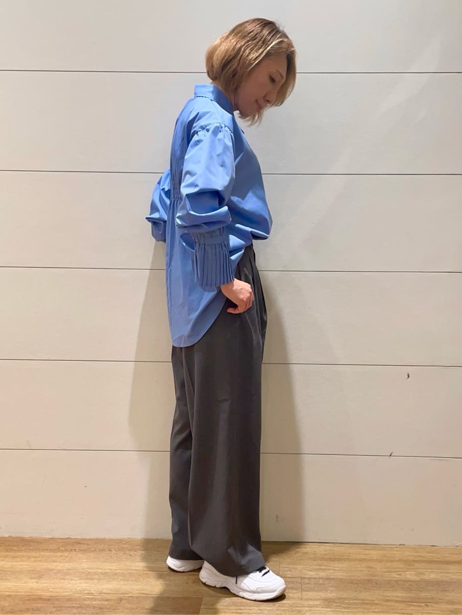 Ryoさんの「THE SHOP TK｜【きれいめもカジュアルもお任せ】2タックワイドパンツ【セットアップ可】」を使ったコーディネート