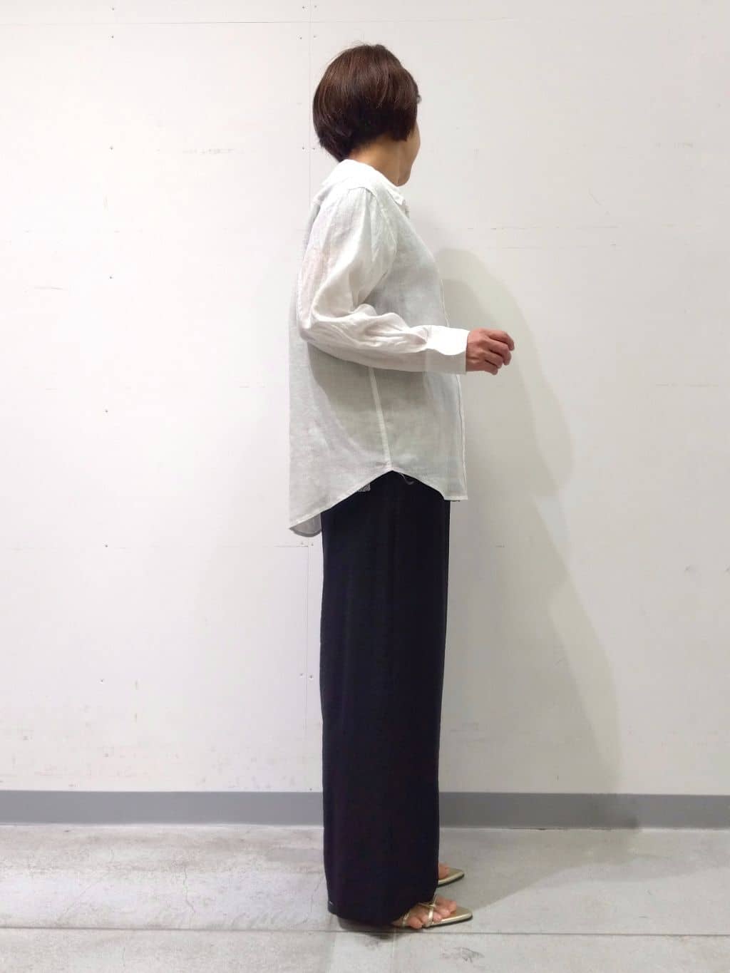 Kさんの「INDIVI｜【洗える／UVケア／SETUP可能】ドロストワイドパンツ」を使ったコーディネート