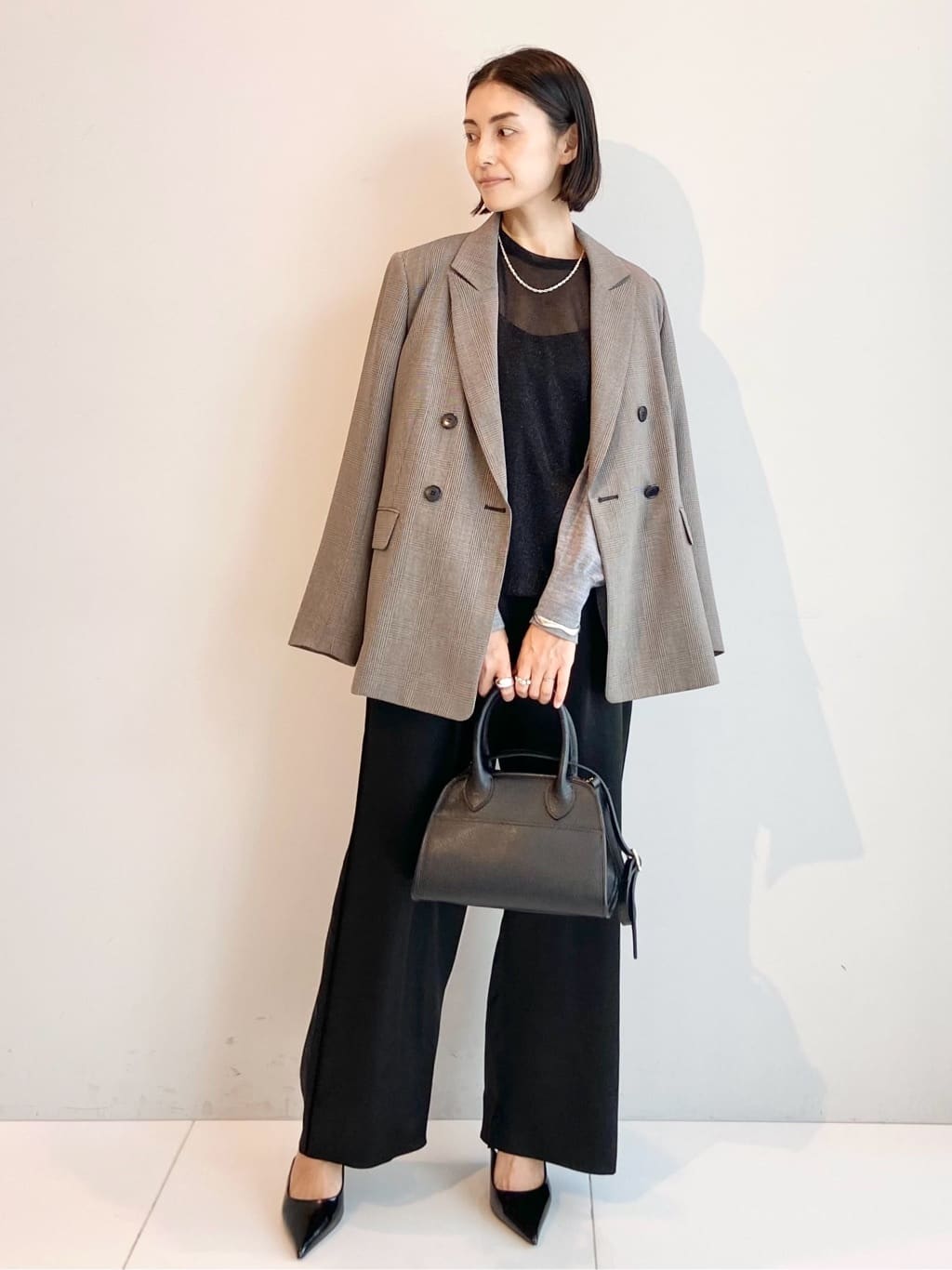 AYAさんの「UNTITLED｜【セットアップ可】ウールライク ダブルブレストジャケット」を使ったコーディネート