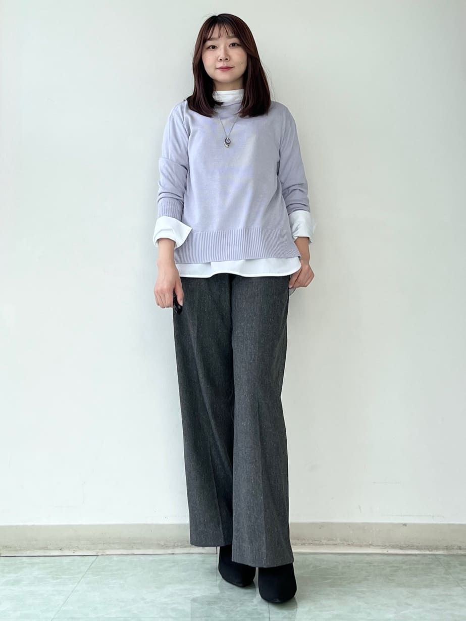 KAHOさんの「UNTITLED｜【8色展開/体型カバー】魅せるタイムレスニット」を使ったコーディネート