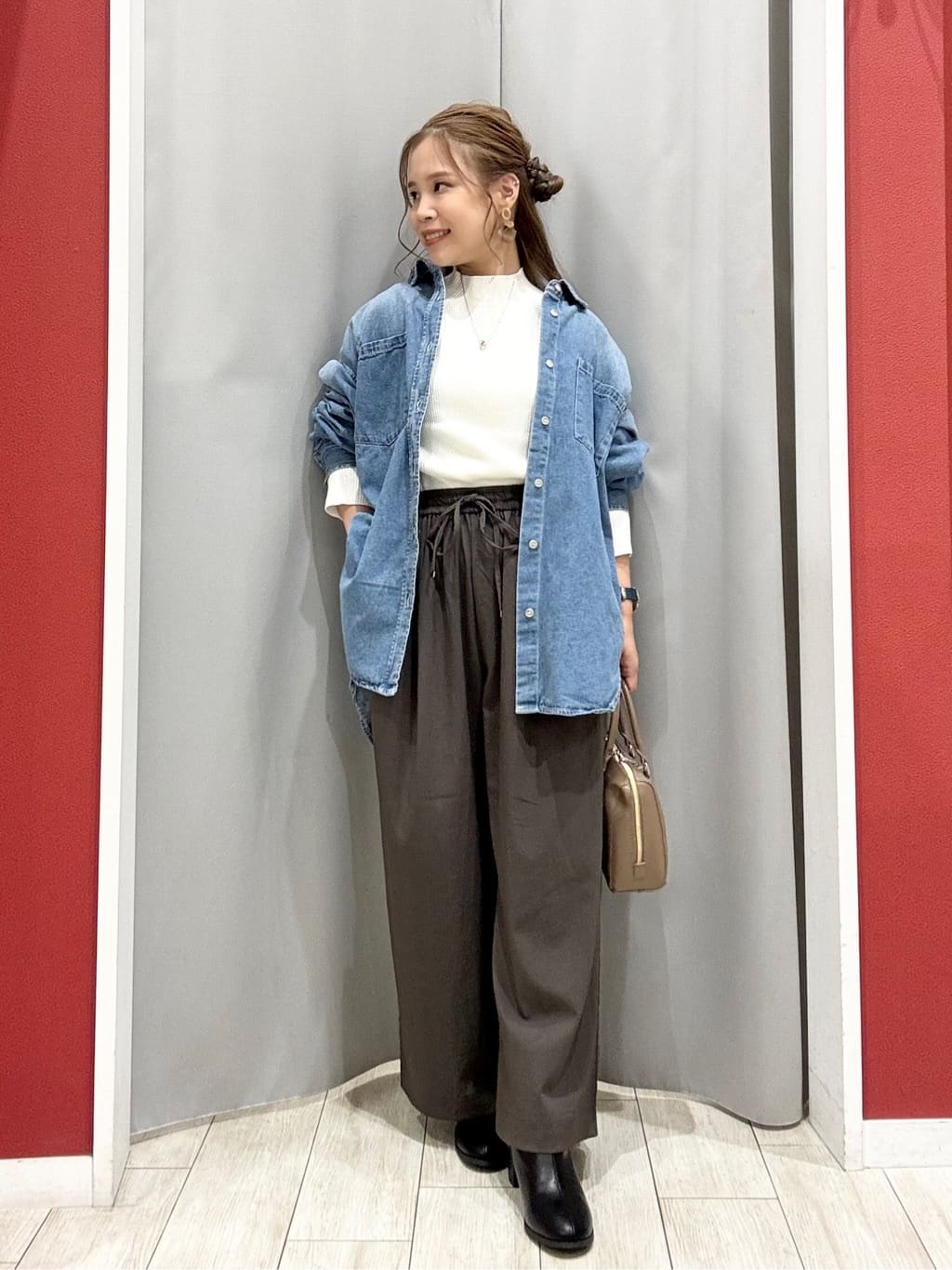 shioさんの「SHOO･LA･RUE｜【着丈選べる/S-LL】触れる度ひんやり ゆるきれい イージーワイドパンツ」を使ったコーディネート