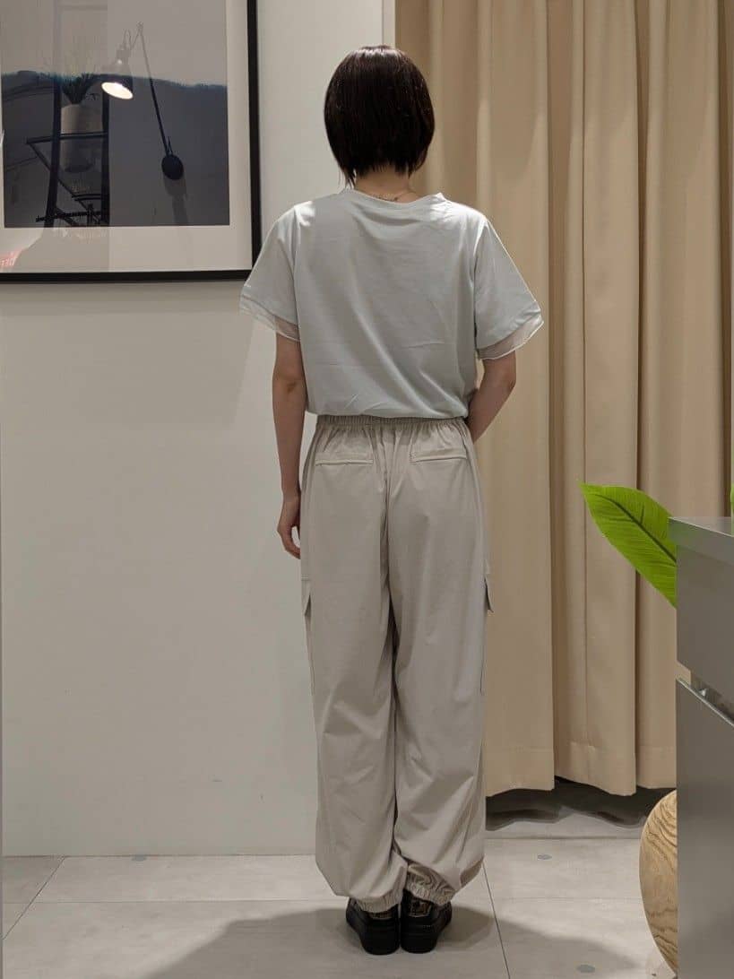 なめさんの「THE SHOP TK｜【ひんやり/UV/洗濯機OK】袖シアーTシャツ」を使ったコーディネート